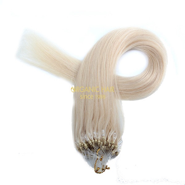 Micro ring loop hair extension 100 remy hair from Qingdao, China GT07